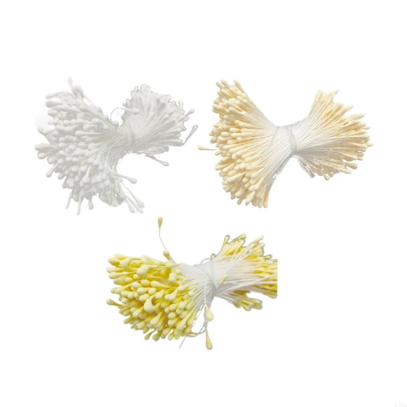 

60mm Long Artificial Flower Stamens Pistil 1050-1600Pcs 2mm Double Ended Matte Floral Stamens Pistils for Art Craft