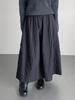 Ou Fan Women's Slimming Black Midi Skirt: Elastic Waist, Hip-Covering, Autumn/Winter Style #11017