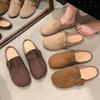 Fashion Lazy Shoes Versatile Flat Birkenstocks Women'S Autumn Retro French Baotou Half Slippers