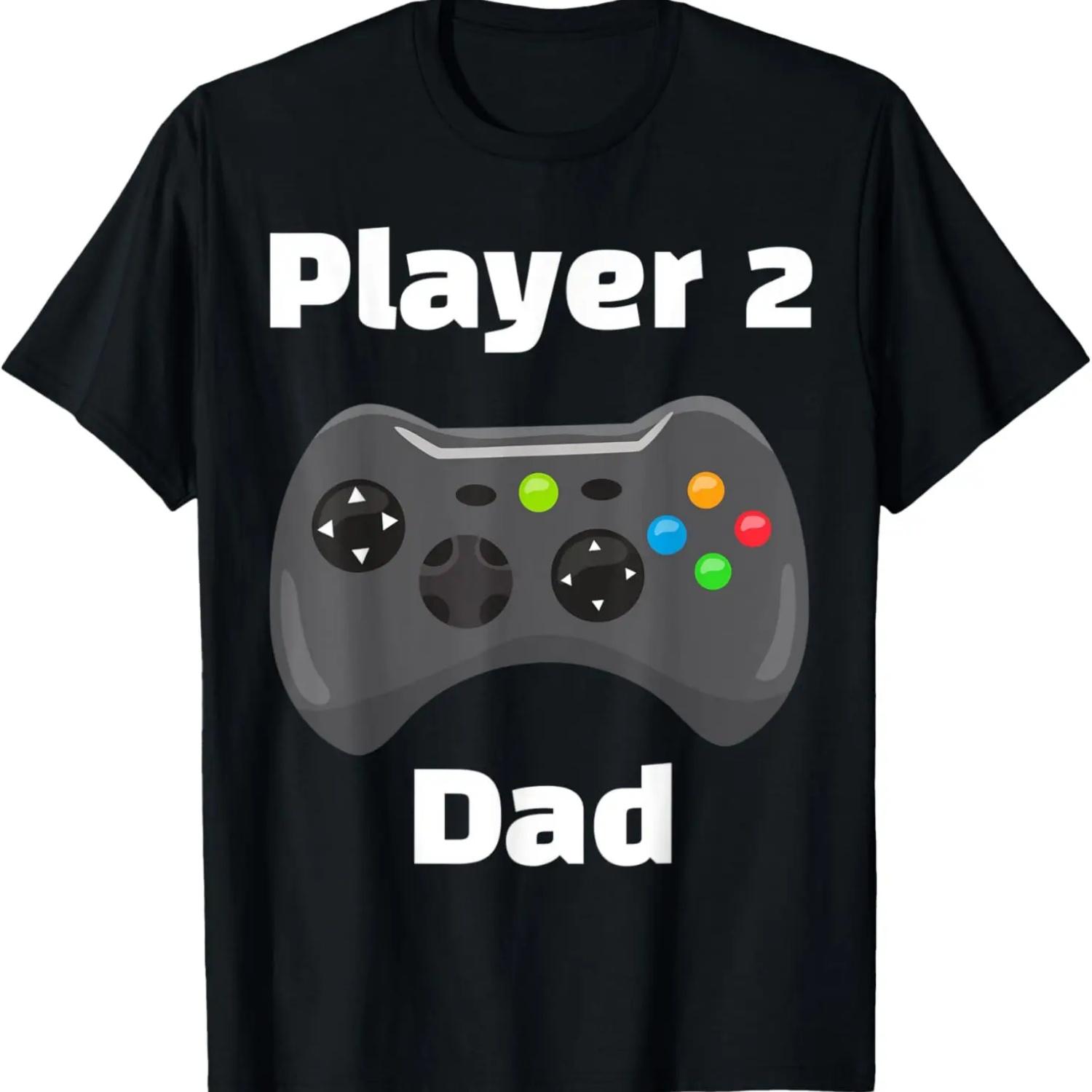 

Mens Player 2 Dad - Funny Father and Son Matching Gamer Gaming T-Shirt S чёрный