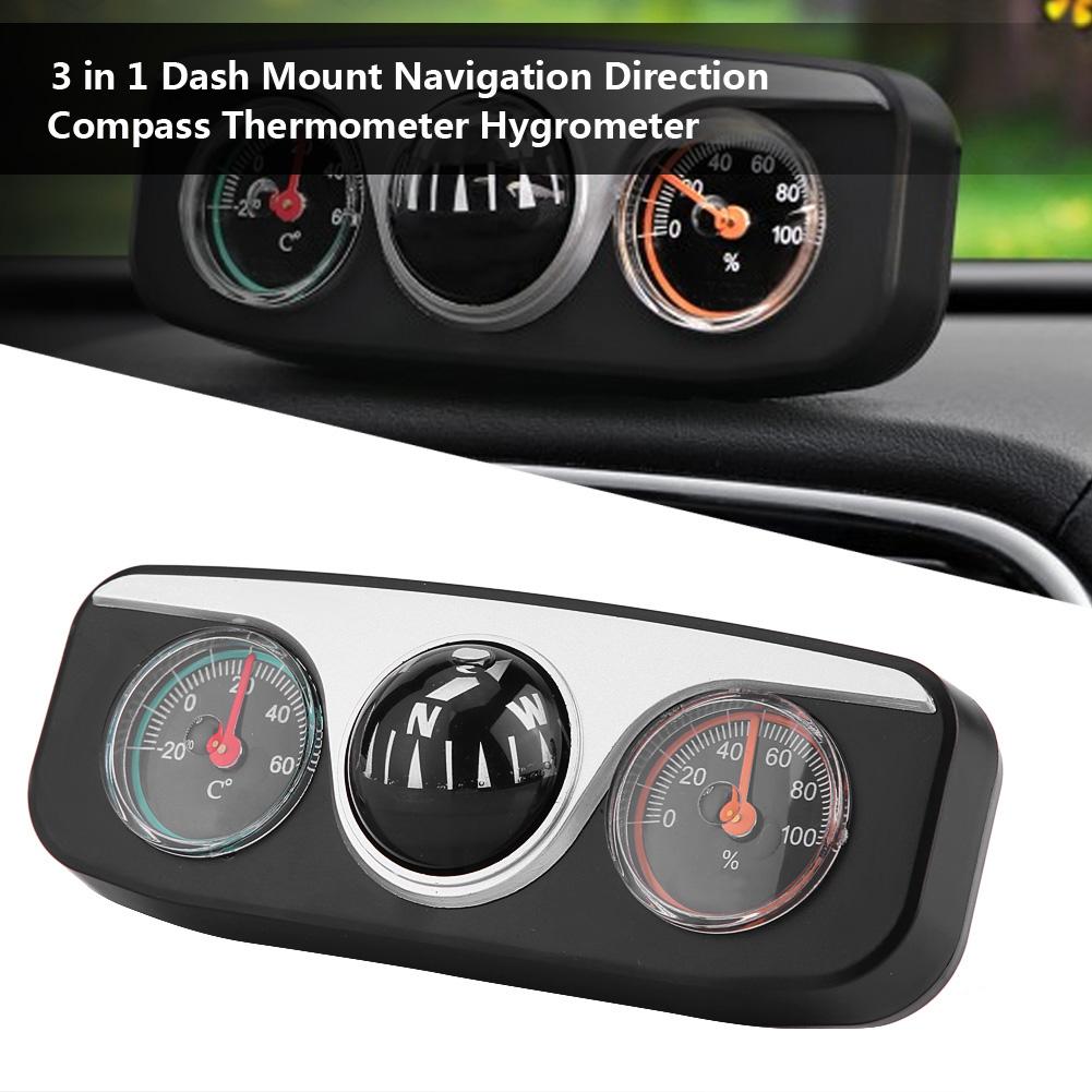 3 in 1 Car Truck Dash Mount Navigation Direction Compass Thermometer Hygrometer