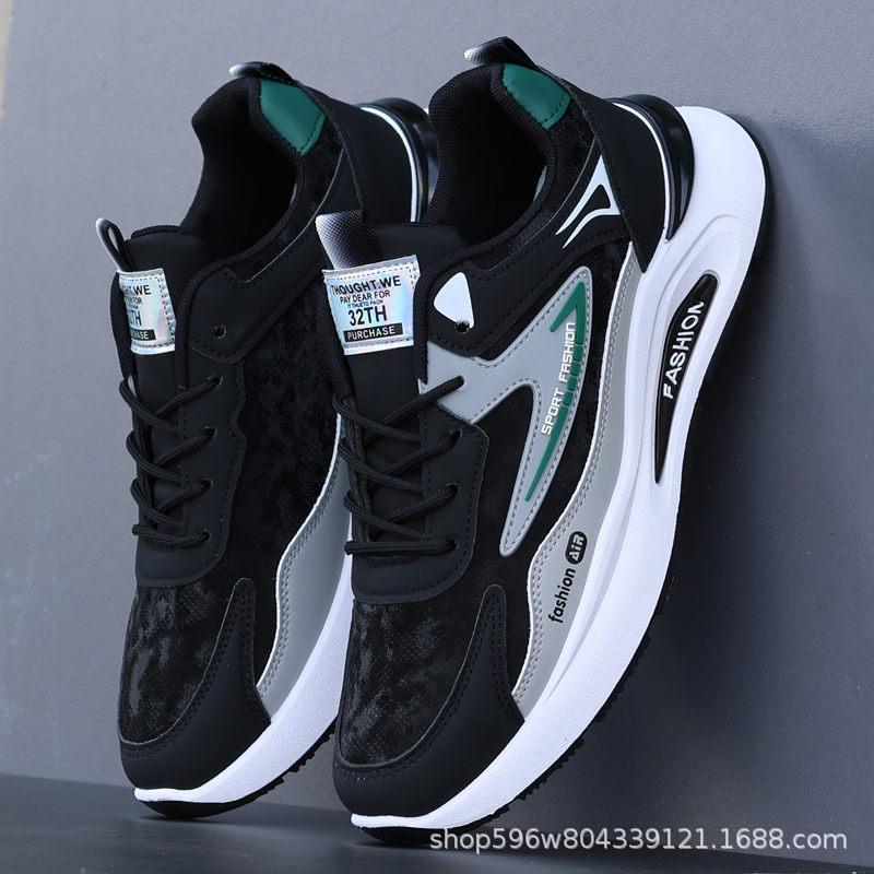 2024 podzimní a zimní nové pánské boty fleecem zateplené bavlněné boty voděodolný kožený povrch zimní teplé boty pánská sportovní a volnočasová obuv