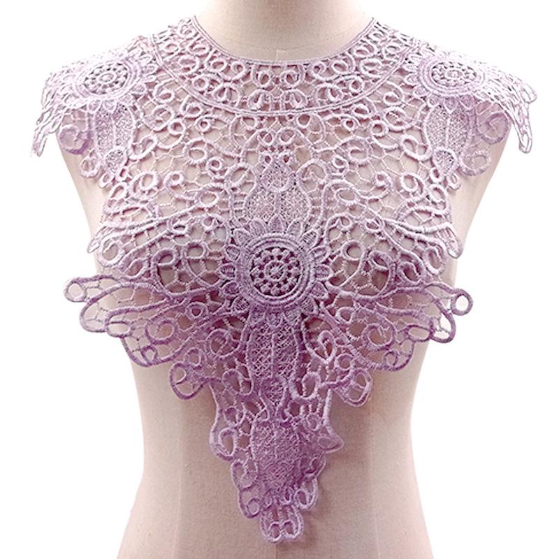 Water-soluble collar, hollow fake collar, embroidered collar DIY lace accessories, polyester silk embroidered corsage