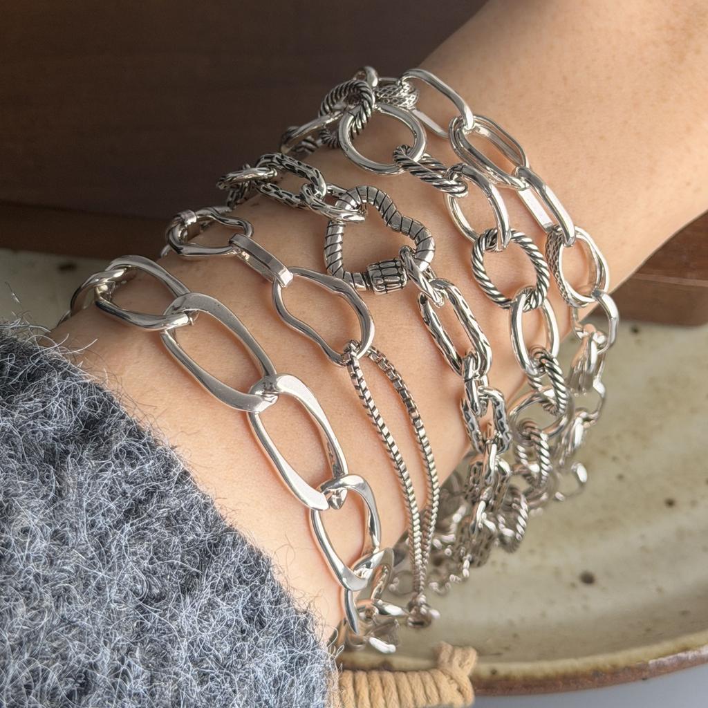Xiaomi 100% Massives 925 Sterling Silber Metallarmband für Damen Vintage Handgemacht Schlicht Retro Hitzebeständiger CZ Armband Geburtstagsgeschenk Party