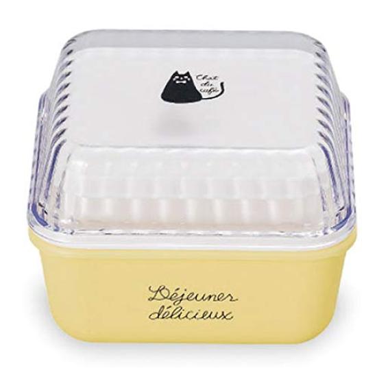 Chat Du Square EM Clear X Bottom Top Product 4627166 Café Lunch, Yellow, Two-Tier, Tier 290ml, Tier 220ml, Number