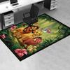Office Rug Lion King, Jungle theme 3D Printed Anti-Slip Rug-Machine Washable for Living Room
