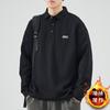 Herbst und Winter Herren Poloshirt Revers Pullover Amerikanische Trendmarke Samt Verdicktes Langarmkragen T-Shirt