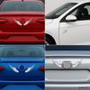 XSAJU Car Sticker Wing Feather Emblem Car Motorcycle Cool Dress Up Exterior Sticker 3D Double Sided Tape (Silver)