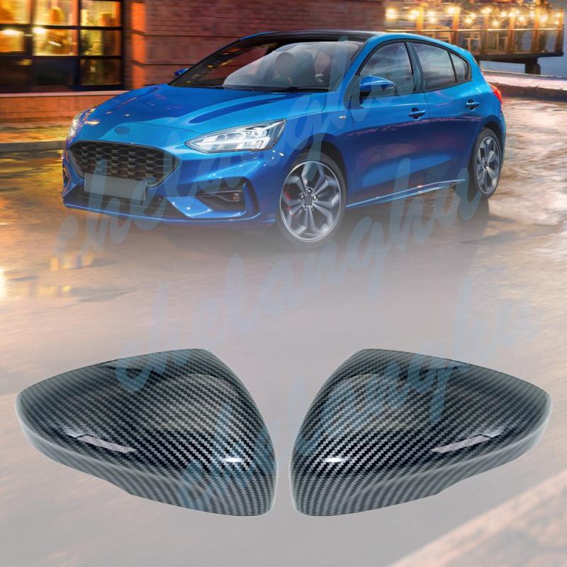 Carbon Fiber Rear Mirror Housing Cover Cap For Ford Focus Car Accessories Door Mirror Shell Black