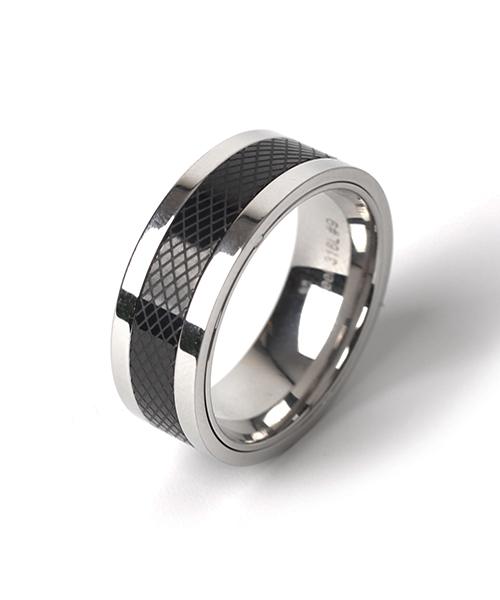 Scalettoblack Scb131 Black Check Ring