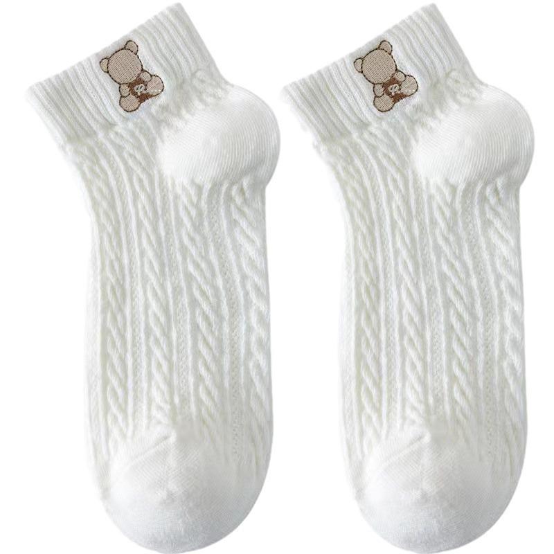 Boat Socks Spring and Summer White Short Socks, Low-top Shallow-mouth Invisible Socks, Thin Breathable Socks, Women's Socks