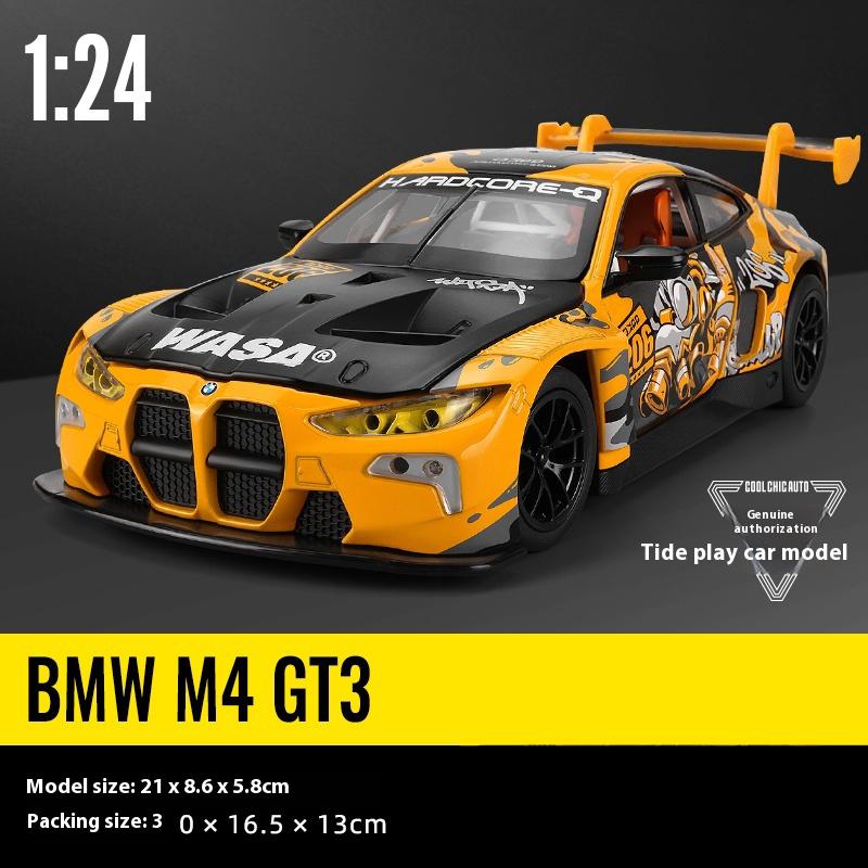 1/24 Scale BMW M4 GT3 WASA Racing Series Alloy Metal Diecast Model Car DIY Design Collection Decoration Boutique Trendy Gifts for Boys
