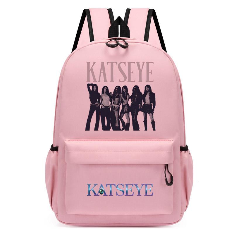 60123-4 KATSEYE Mochila Estampada Impermeable Escolar Para Niños