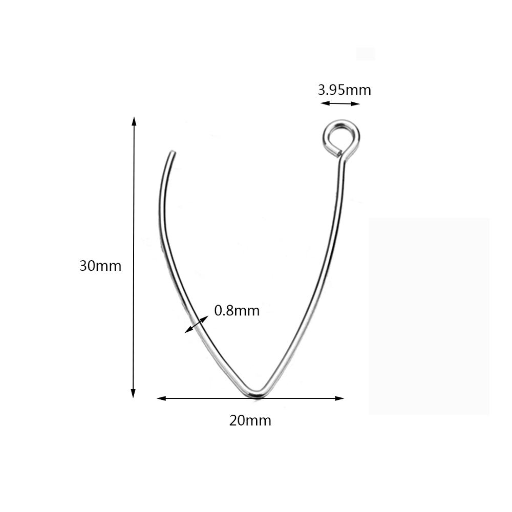 New V-shaped Earring French Earring Hooks Findings Ear Hook Wire Settings Base Settings For Jewelry Making Earrings Accessories