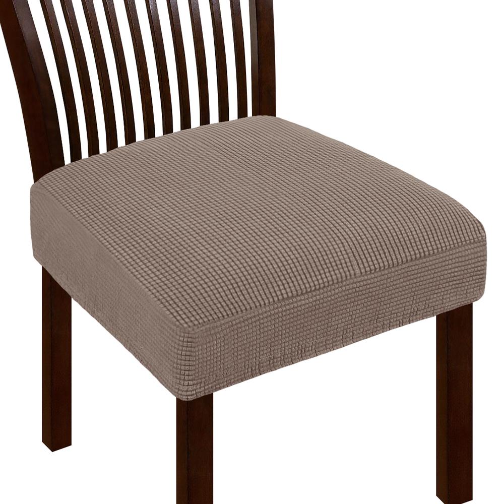 Jacquard Chair Seat Cover Elastic Chair Slipcovers for Home Banquet Dining Room Solid Color Removable Washable Chair Covers