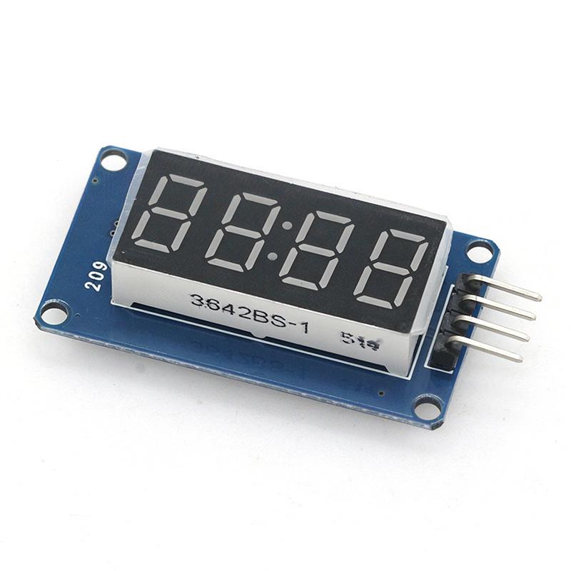 Tm1637 4 Bits Digital Led Display Module For 7 Segment 0.36Inch Clock Red Anode Tube Four Serial Driver Board Pack