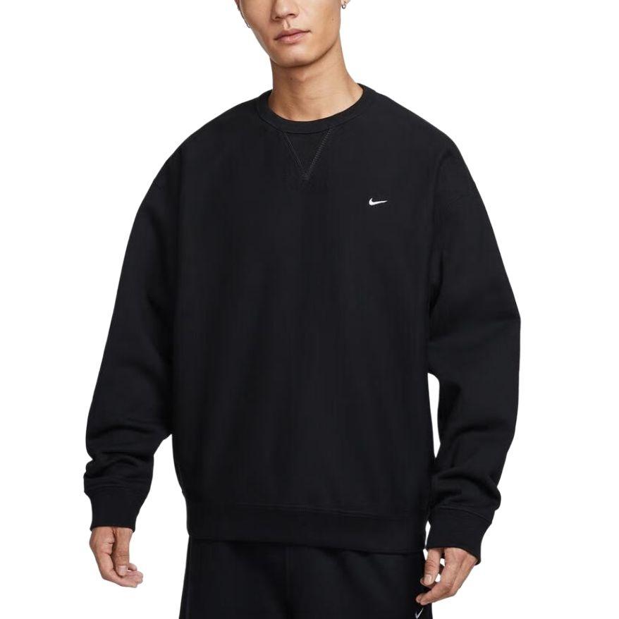Nike Solo Swoosh Plush Crew Neck Top Black Men s HV1087-010 XL