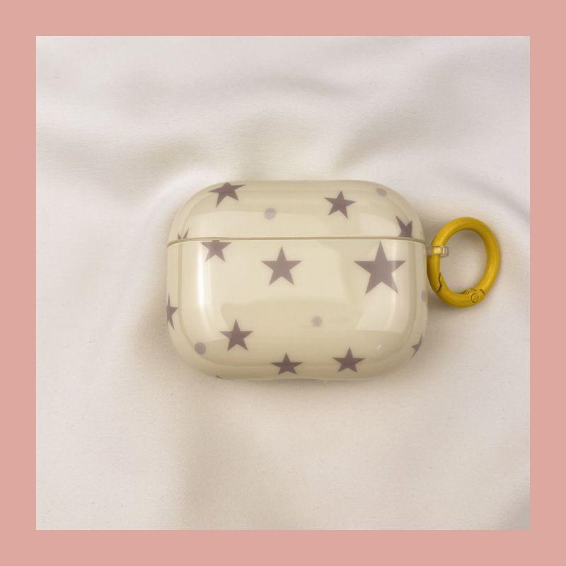 

Подходит для чехла для наушников Apple Pro второго поколения, беспроводных Bluetooth-наушников третьего поколения Aipods2, Airpodpro четвертого поколения, 5 коробок AirPods Pro2 [Yellow dot star] send Hook