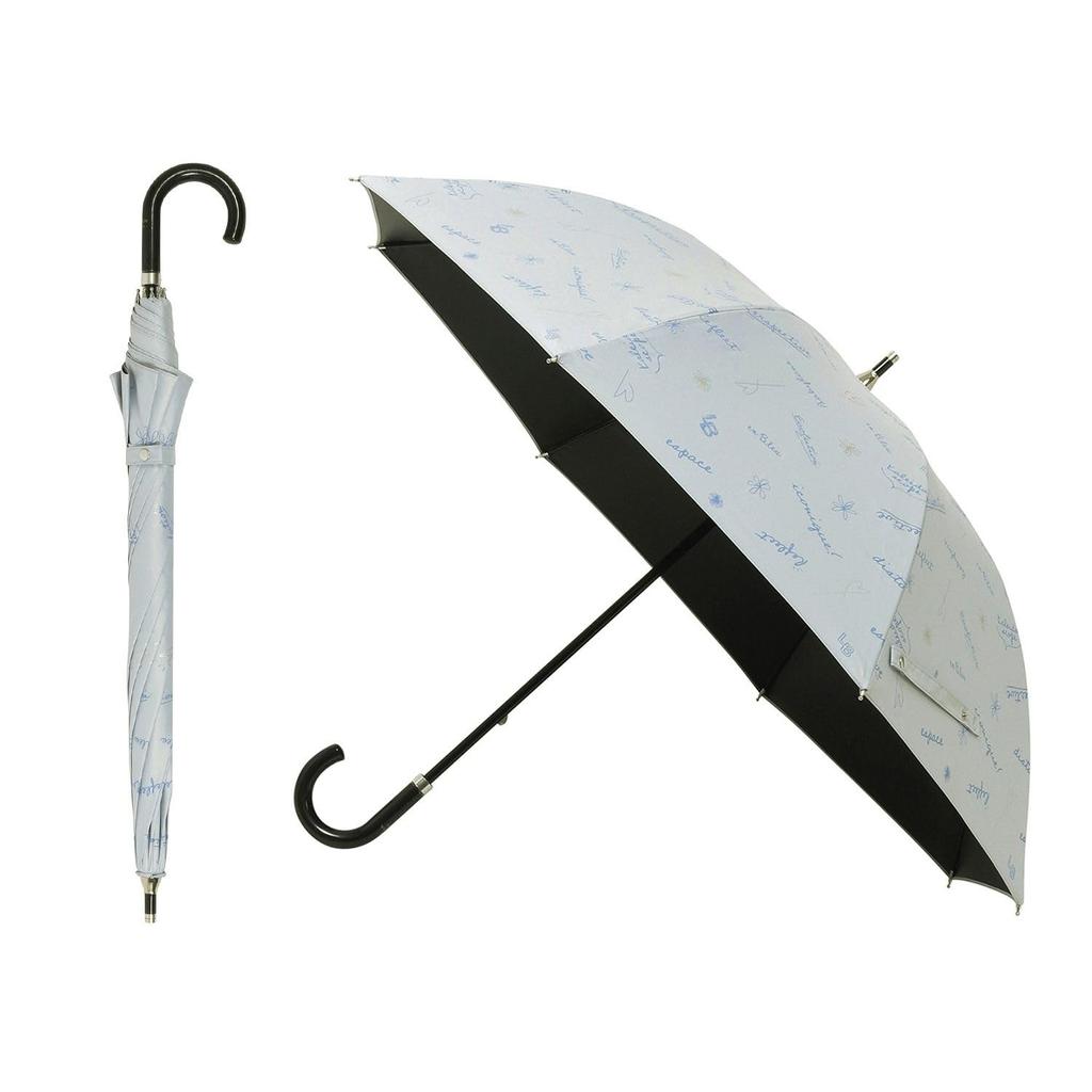 Moonbat en Long Rain or Premium Light Heat and UV Mix and Gray [Lanvin Bleu] Parasol, Umbrella, Shine, Blocking, Protection, Match, 22-084-12084-06,