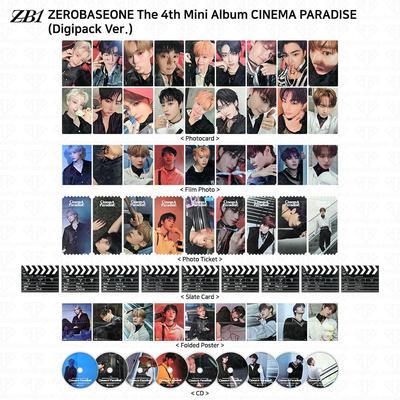 ZB1 4th Mini Album CINEMA PARADISE Digipack Ver Photocard Film Photo
