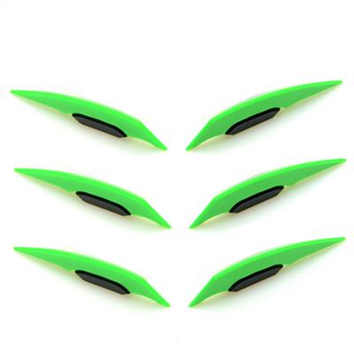 3 Paar Fluoreszierend Universal Motorrad Seite Grün Winglets Windabweiser Spoiler Zierleiste Abdeckung Luftabweiser