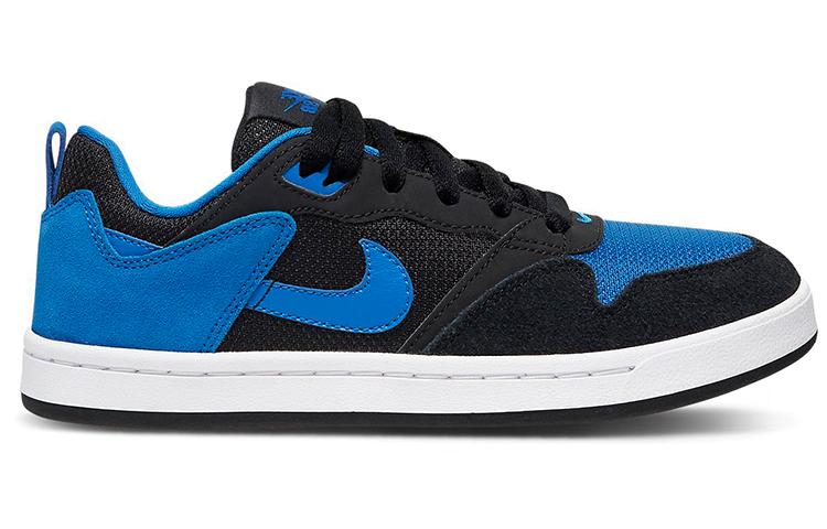 Nike SB Alleyoop Comfortable Cushioning Low top Kids' Skateboarding Shoes Black Blue Teenagers CJ0883-004