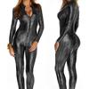 2022 Women Sexy Jumpsuit Lady Rompers Snake Patent Leather Cat Nightclub Snakeskin Jumpsuit M-XXL