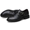 Monk Strap Slip On Genuine Leather Business Men's Shoes Handmade Dress Loafers Men Casual Shoes for Men with Buckle Big Size 49