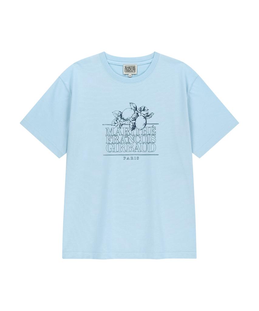 Malittepeulangsowajeobeo Aerocool Lemon Classic Logo Tee Ice Blue