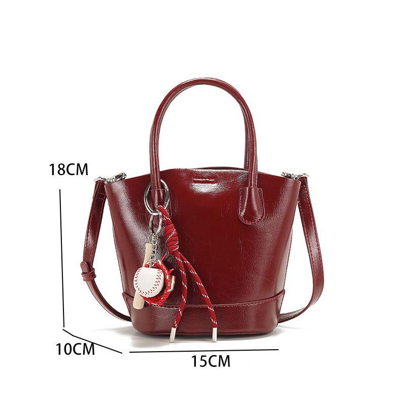 

Красная необычная сумка-тоут в нишевом стиле для通勤 F wine red