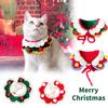 Festive Christmas Pet Collar Scarf Set For Dogs And Cats With Colorful Knitted Design