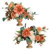 2 Pcs Silk Flowers Artificial Flower Wedding Centerpiece Flower Without Vase for Ceremony Reception Tabletop Mantel Archway Aisle