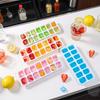 1-5PCS 6 Grid and 14 Grid Square Ice Cube Trays with Lids Silicone Soft Bottom Easy Release Mold for Homemade Ice