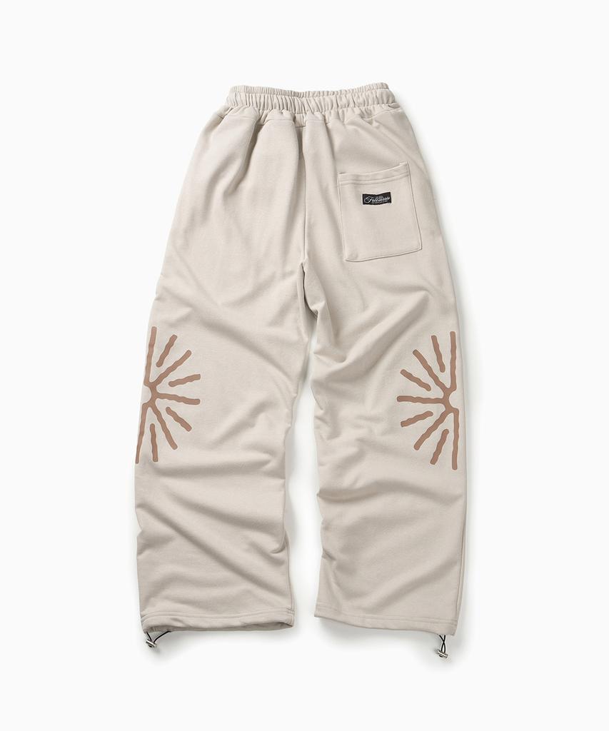 FREEMARIO Sunrise Wide Training Pants [Cream Gray]