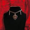 Gothic Hip Hop Y2k Schmuck Pfirsich Herz Blume Kreuz Anhänger Halsketten Vintage Liebe Schwert Auge Dornen Halsband für Frauen mädchen Party