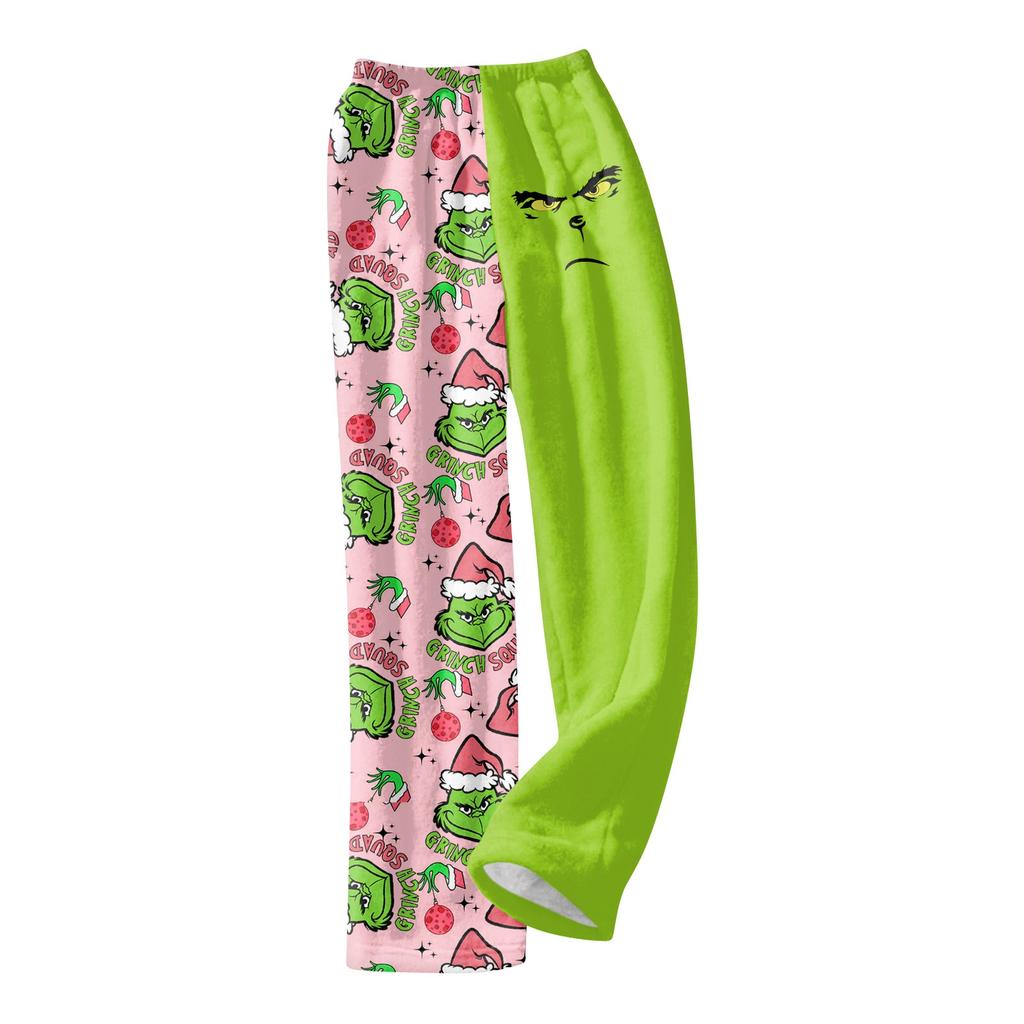 Dames Myke Komfortable Pyjamasbukser Damer Casual Trykk Hjemmebukser Vinter