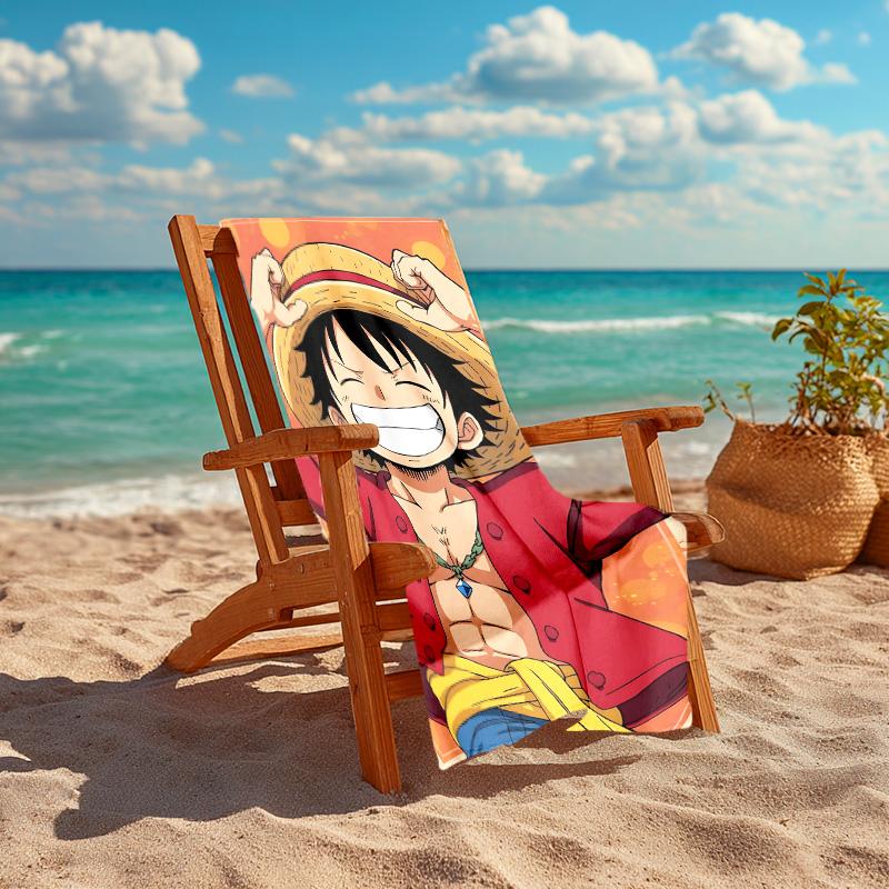 1pc One Piece Adventure Microfiber Beach Towels Quick Dry Towel Sand Beach Towels Pool for Travel Swim Pool. B7280120
