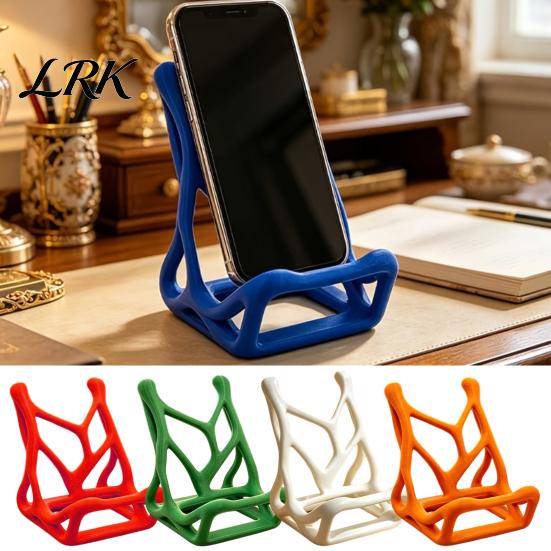 Living Room Phone Stand Mobile Holder, 3D-Printed Skeleton-Inspired Stand, Thin Lightweight Bionic Bone Design Decorative Ornament for Desk