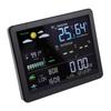 Wireless Weather Clock Indoor Outdoor Hygrometer Thermometer Air Pressure Sunset Sunrise Time Color Display Dual Alarm