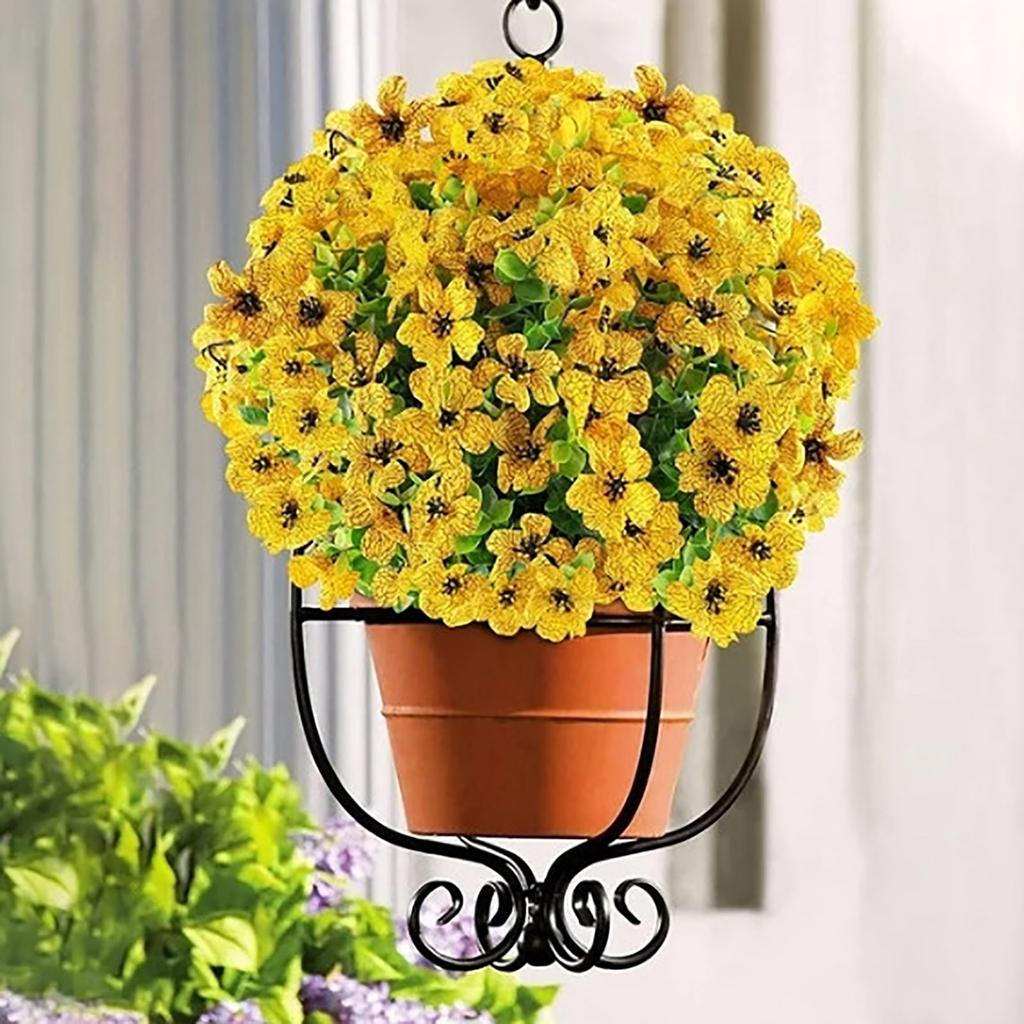 Künstliche Outdoor-Blumen und Grünpflanzen 7-köpfige Violette Anordnung Shooting-Anleitung