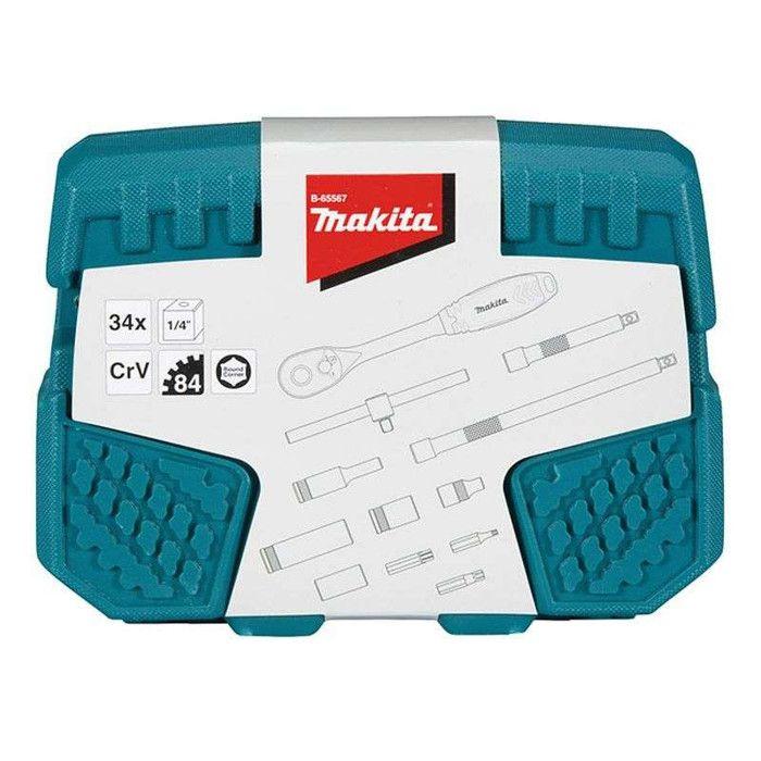 Coffret à cliquet - MAKITA - B-65567 - 34 pièces - Acier