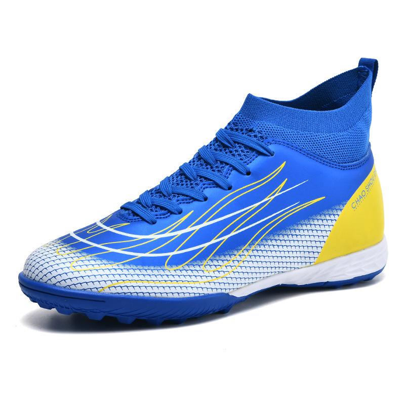 High-top football shoes with broken nails for adults, boys and girls, teenagers, artificial grass, indoor training shoes, sports shoes