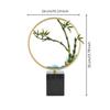 Bamboo Ornament with Marble Base Gold-Toned Decor Slim for Entryway, Hotel Lobby
