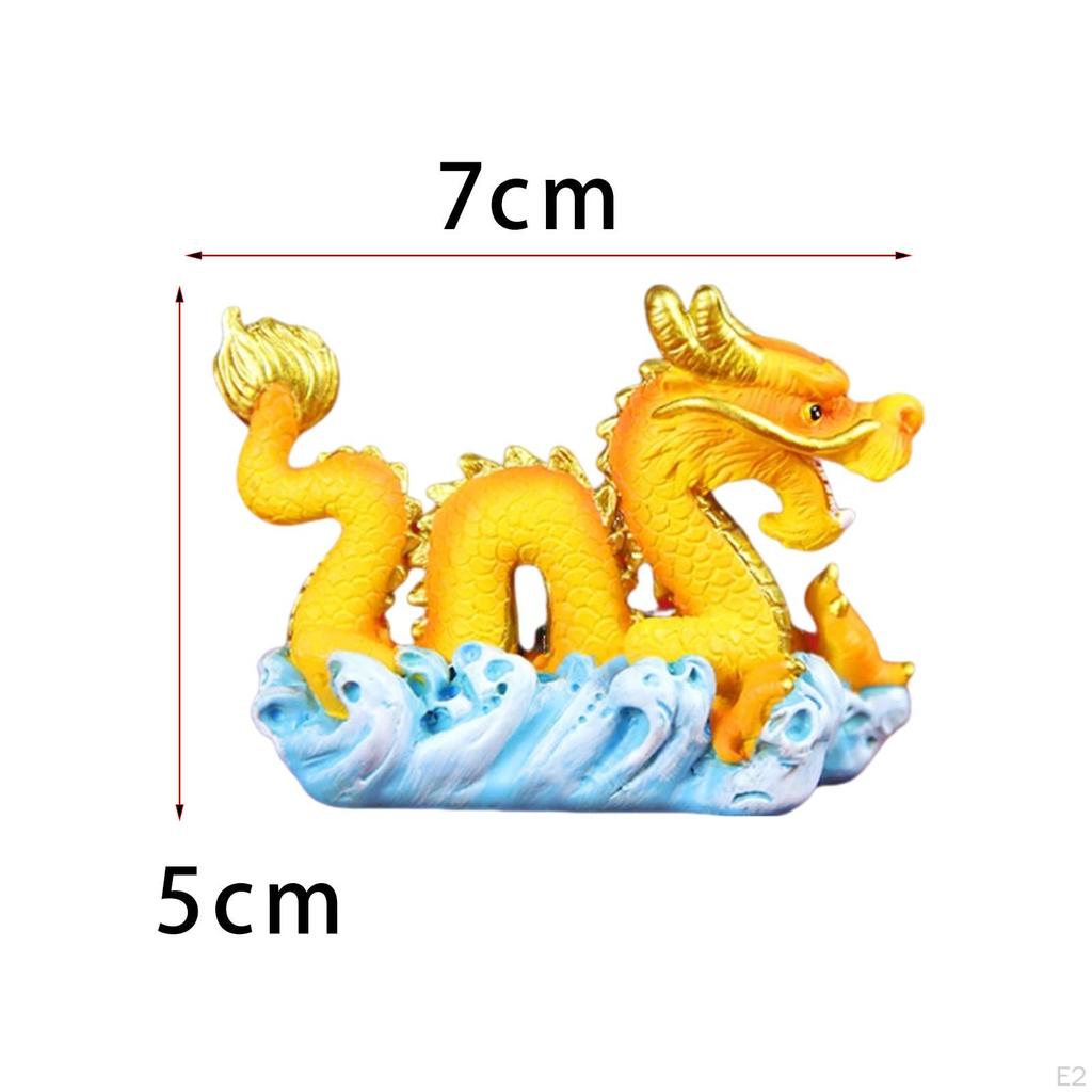 Miniature Dragon Figurines Chinese Year Decoration Birthday Gift Collectible Ornament