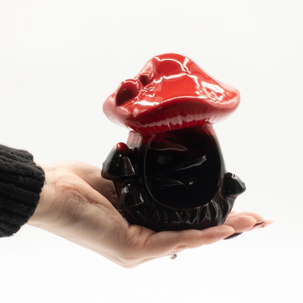 Backflow Incense Burner – Large Red Mushroom