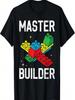 Master Builder Kids Building Blocks Brick Toy For Boys & T-Shirt