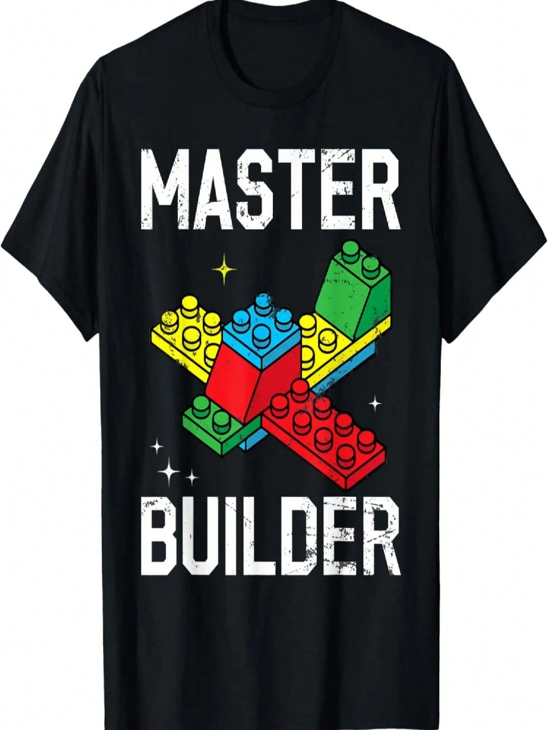 Master Builder Kids Building Blocks Brick Toy For Boys & T-Shirt S