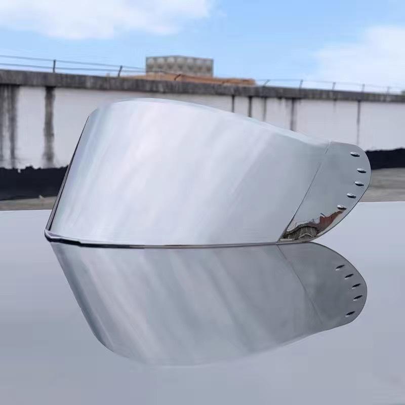 966 Helmet Lens, Transparent, Brown, Silver-plated, Colored, Magic Mirror