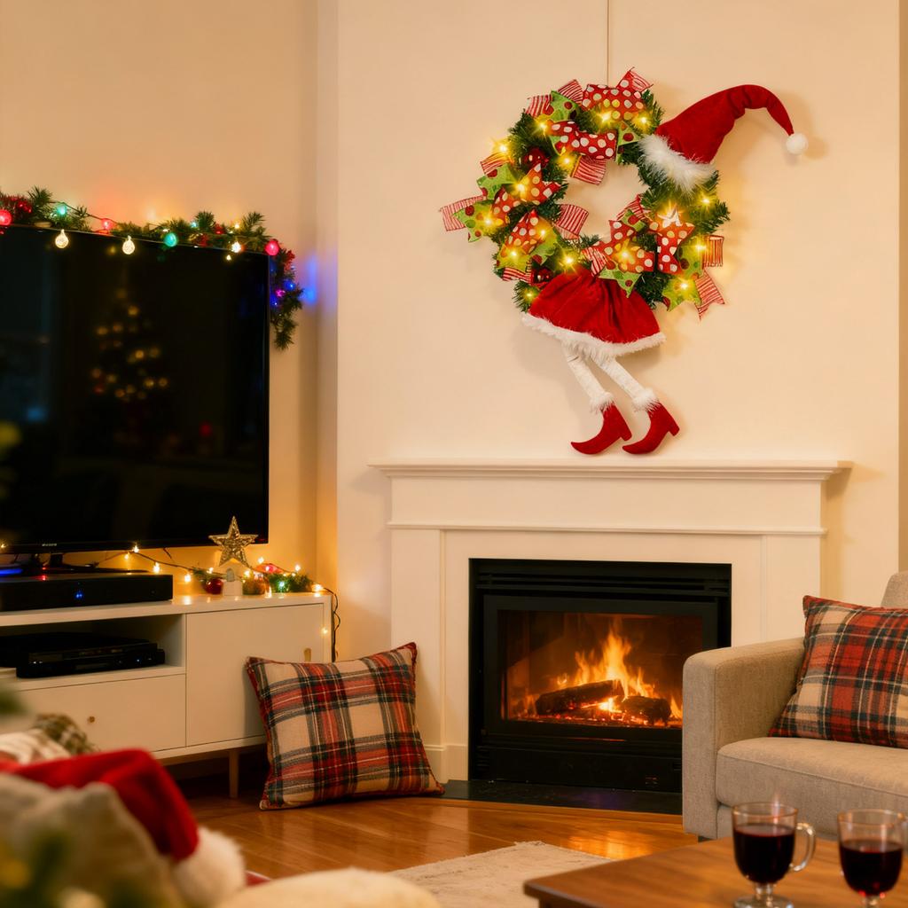 Christmas Wreath Boho Wreath Christmas Day Wreath Home Decoration Door Wall Decoration