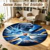 Round Rug Custom NameErling Haaland Pattern Non Slip Carpet Home Floor Decor